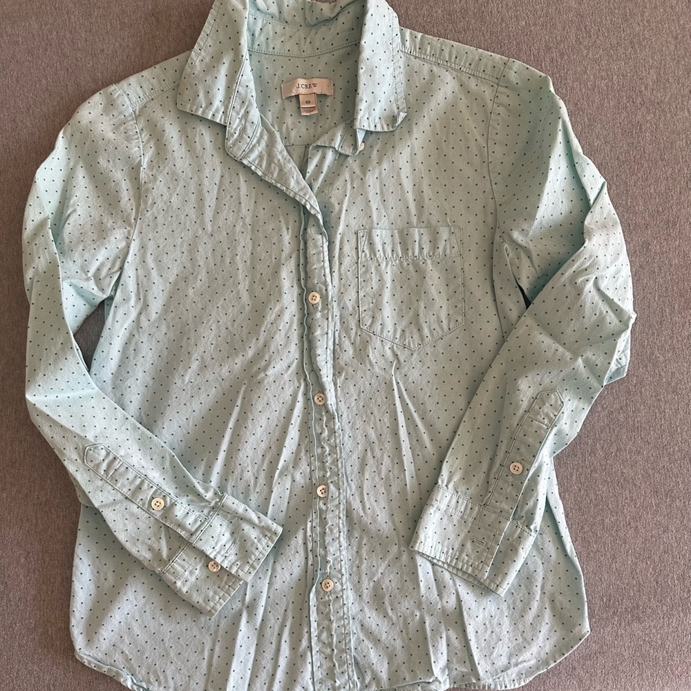 Light Blue Polka Dot Shirt